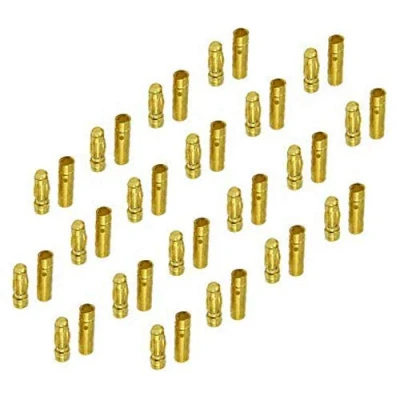 Afbeelding van FLY RC 20 Paar Verguld 3 mm 3.0 Mannelijke Vrouwelijke Banaan Plug Bal Connector voor Batterij ESC Lipo