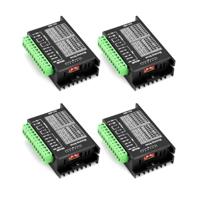 Afbeelding van QWORK® TB6600 4 stuks 4,0 A 9 V 42 stappenmotor drivers voor 42/57/86 type 2 fasen 3D/CNC printer