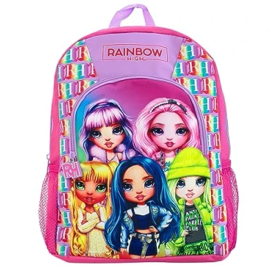 Afbeelding van Rainbow High Rugzak schooltas voor meisjes officiële merchandise, Roze,