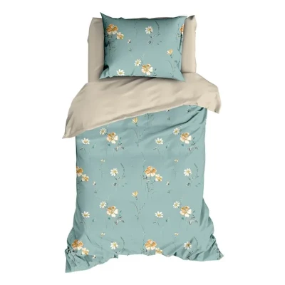 Afbeelding van Satin d&#039;Or Zabina Dekbedovertrek Eenpersoons 140x200/220 cm Aquablue