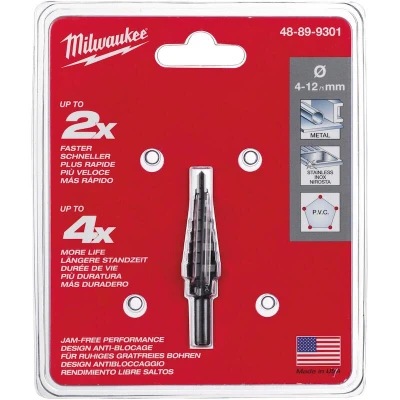 Afbeelding van Milwaukee Stappenboor 4/12mm Met 6mm As