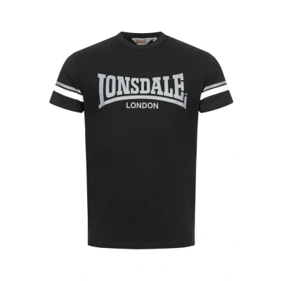 Afbeelding van Lonsdale Tshirt print, Heren, Maat: Large, Black white grey