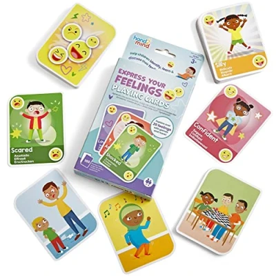 Afbeelding van Learning Resources Express Your Feelings kaartspel, sociaal emotionele leeractiviteiten, rustige hoek, therapiespeelgoed voor adviseurs, flashkaarten peuters, vanaf 3 jaar