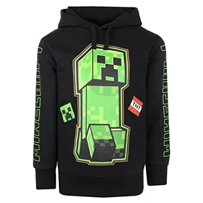 Afbeelding van Minecraft Zwarte hoodie voor jongens Game Kids kleding met Creeper Geschenken Minecraft, zwart.