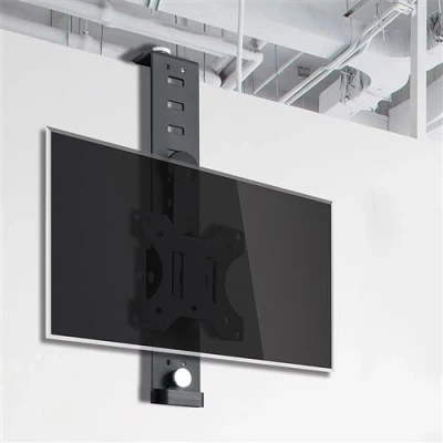 Image de Lindy Support pour Écran LCD acier noir Taille d&#039;écran : 17&quot; 28&quot; montable au plafond, sur la paroi cubique du bureau