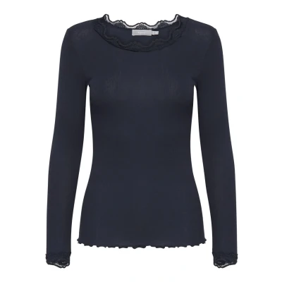 Afbeelding van Fransa Frhizamond Longsleeve, Dames, Maat: XS, Dark peacoat