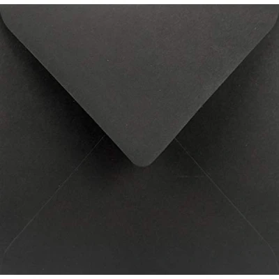 Afbeelding van Netuno 25 zwarte vierkante enveloppen, 155 x mm, 115 g, Sirio Color Nero decoratieve elegante enveloppen voor begrafenis, brieven, uitnodigingen, bruiloft, Kerstmis, wenskaarten,