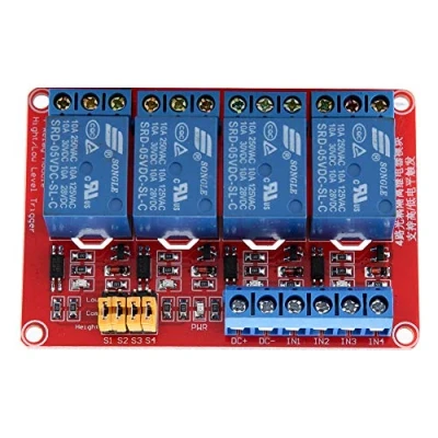 Afbeelding van 4 Kanalen Relais Module Trigger Hoog/Laag met Optocoupler 5V