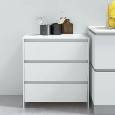 Afbeelding van Dressoir 70x41x75 cm spaanplaat wit