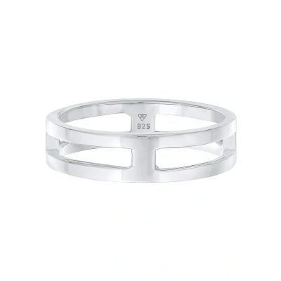 Afbeelding van Kuzzoi Massieve herenring (6 mm), eenvoudig design, 925 sterling zilver, gepolijst, moderne stijl, ringmaat 60 66, 0605792421, zilver