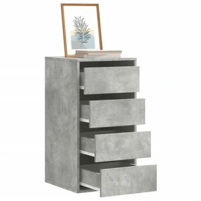 Image de vidaXL Commode d&#039;angle gris béton 40x41x76 cm bois d&#039;ingénierie852864
