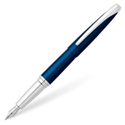 Afbeelding van Cross ATX vulpen, transparant, blauw (fijne maat)