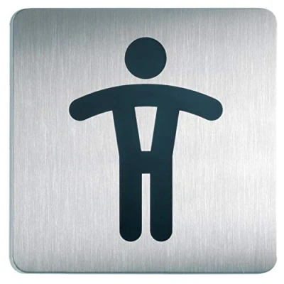 Afbeelding van Infobord pictogram Durable 4954 vierkant wc heren 150mm