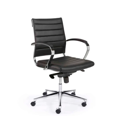 Afbeelding van Ergonomische bureaustoel design 600 lage rug Zwart met wielen