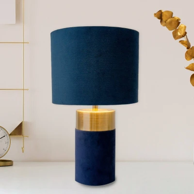 Afbeelding van Tafellamp 3189512, stoffen kap, blauw