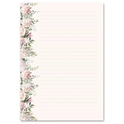 Afbeelding van 20 vellen roze briefpapier DIN A4 (210 x 297 mm) 90 g/m²