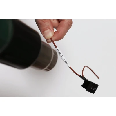 Afbeelding van Brother HSE211E Labeltape krimpkous Tapekleur: Wit Tekstkleur: Zwart 5.2 mm 1.5 m