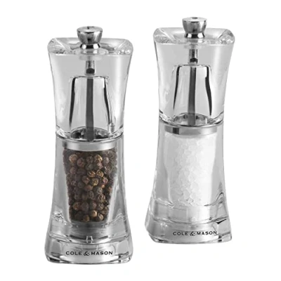 Afbeelding van Cole &amp; Mason Crystal Peper En Zoutmolen 11 Cm 2 delig Transparant