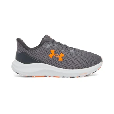 Afbeelding van Under Armour Charged Pursuit 4 Hardloopschoenen voor op de weg, Heren, Maat: 40.5, Castlerock/anthracite/blaze orange Textiel/ synthetisch