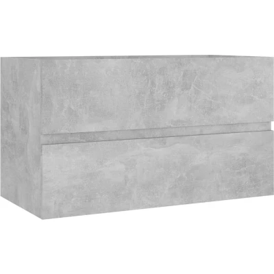 Afbeelding van Wastafelkast 80x38,5x45 cm spaanplaat betongrijs