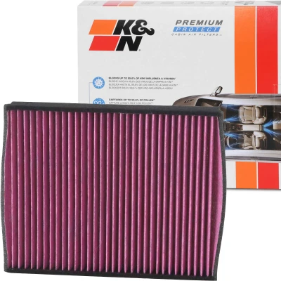 Afbeelding van K&amp;N Filters DVF5012 Interieurfilter Carbon filter 256 35 Vierkant FORD: C Max 2, FOCUS 3, KUGA VOLVO: V40 Hatchback, Box Body / Hatchback