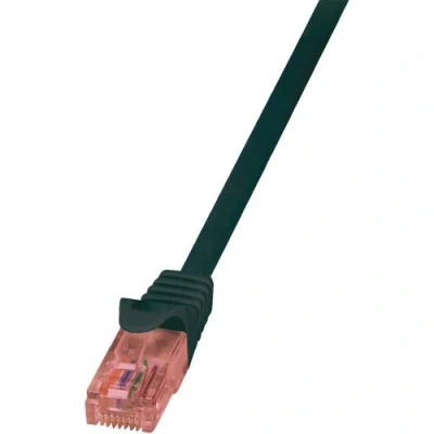 Afbeelding van LogiLink CQ2093U RJ45 Netwerkkabel, patchkabel CAT 6 U/UTP 10.00 m Zwart Vlambestendig, Snagless 1 stuk(s)