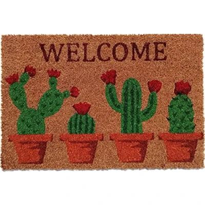 Afbeelding van oKu Tex Voetmat van kokosvezel, antislip, voor buiten, 40 x 60 cm