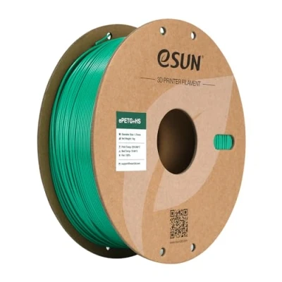 Afbeelding van eSUN PETG filament 1,75 mm, ePETG + HS voor 3D printers, hoge snelheid, maatnauwkeurigheid +/ 0,05 spoel van 1 kg (2,2 lbs) snel printen, effen groen