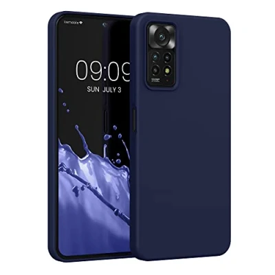 Afbeelding van kwmobile telefoonhoesje geschikt voor Xiaomi Redmi Note 11 Pro / (5G) 12 (4G) Hoesje met siliconen coating Smartphone case in deep ocean