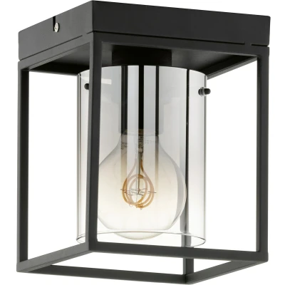 Afbeelding van Fischer &amp; Honsel Plafondlamp Samu 1x E27 max. 40 W (excl.) Zwarte Zandgrond Afwerking