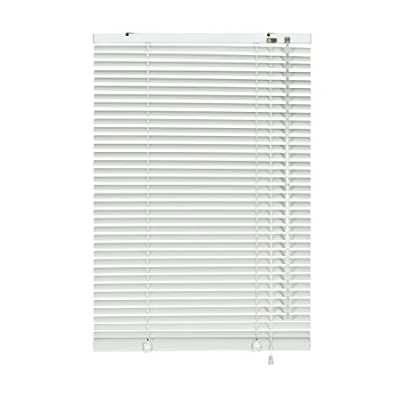 Afbeelding van GARDINIA aluminium jaloezie, privacybescherming en zonwering, wand plafondmontage, inclusief alle montage onderdelen, jaloezieën, wit, 120 x 240 cm (BxH)