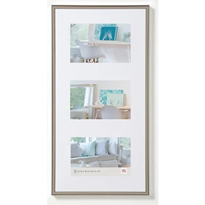 Image de walther design cadre photo acier 3x 10x15 cm galerie avec passe partout, plastique New Lifestyle KV315D