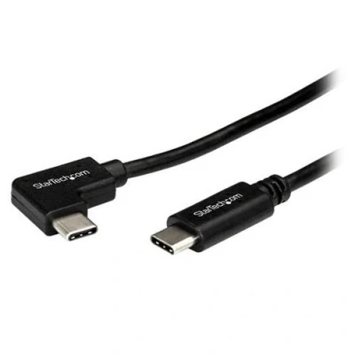 Image de StarTech.com Câble USB C coudé à angle droit de 1 m Cordon vers 90 charge Type M/M 2.0 24 pin (M) pour noir P/N: DKT30CHD