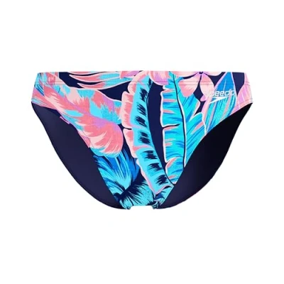 Afbeelding van Speedo Print Beachstar Brief Zwemslips, Heren, Maat: 7, Blue/pink