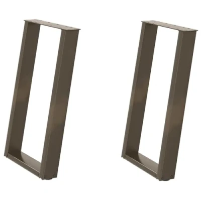 Afbeelding van vidaXL Eettafelpoten 2 st U vormig 50x(72 73) cm staal naturel