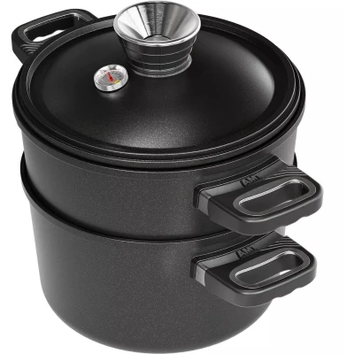 Afbeelding van AMT Gastroguss stoompan 24 cm 14 hoog inductie