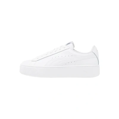 Afbeelding van Puma Vikky Stacked Sneakers laag white, Dames, Maat: 36, White Leer