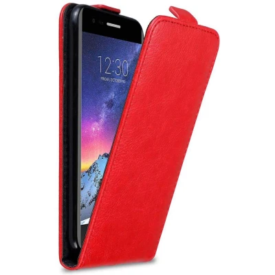 Afbeelding van Cadorabo Hoesje geschikt voor LG K8 2017 in APPEL ROOD Beschermhoes flip design Case Cover met magnetische sluiting