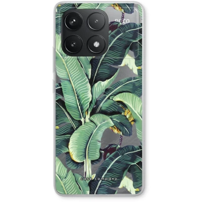 Afbeelding van Case Company® hoesje geschikt voor Xiaomi Poco F6 Pro Bananenbladeren Soft Cover Telefoonhoesje Bescherming aan alle Kanten en Schermrand