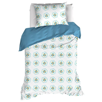 Afbeelding van De Witte Lietaer Saga Dekbedovertrek Eenpersoons 140x200/220 cm Exotic Plume