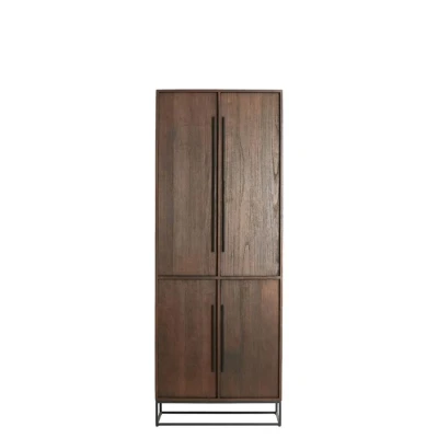 Afbeelding van Lilian wandkast 75x40x200 cm donkerbruin