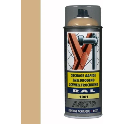 Afbeelding van Motip industrial acryllak hoogglans RAL 1001 beige 400 ml
