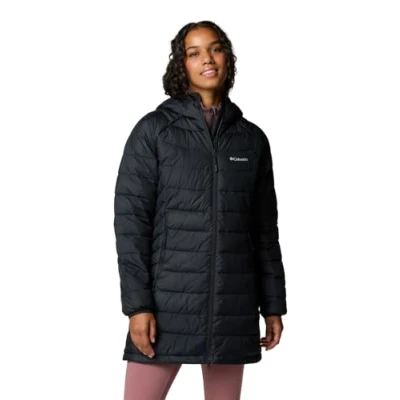 Afbeelding van Columbia Powder LITE II MID Jacket Winterjas, Dames, Maat: Large, Black