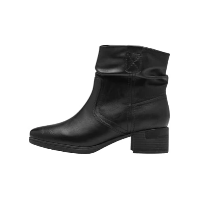 Afbeelding van Softline dames enkellaarsjes met hak zwart Maat 37