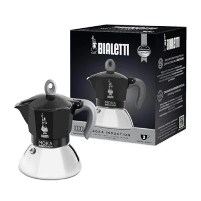 Afbeelding van Bialetti Moka Induction black percolator (2 kops)