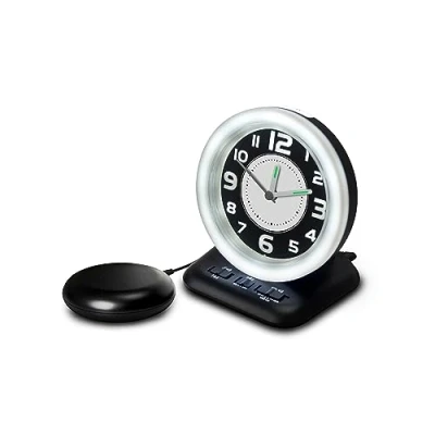 Afbeelding van Geemarc Wake &amp; Shake Vintage slechthorenden wekker met trilschijf