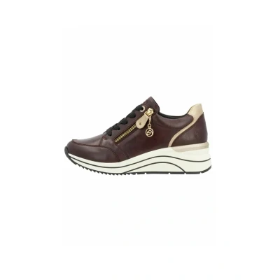 Afbeelding van Remonte Sneakers laag Cerise gingergold, Dames, Maat: 41, ginger gold Leer
