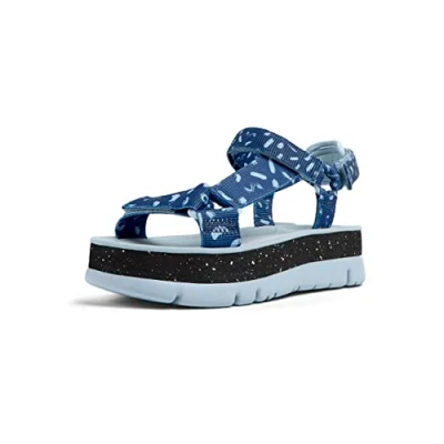 Afbeelding van Camper Oruga UP Sandalen met plateauzool, Dames, Maat: 39, Blau Textiel