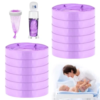 Afbeelding van Vankarr 12 stuks luieremmer navullingen 4,5 m anti geur navulfolie voor genie, Tommee Tippee Sangenic Tec (paars)
