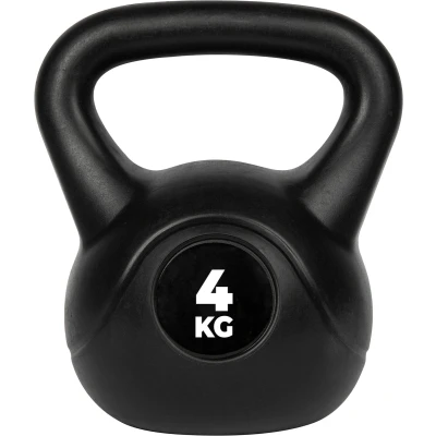 Afbeelding van VirtuFit PVC Kettlebell Gewichten 4 kg Zwart Kettle Bell Kettlebells